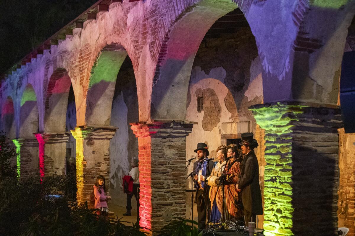 The Filharmonic and the Goode Time Carolers perform in San Juan Capistrano.