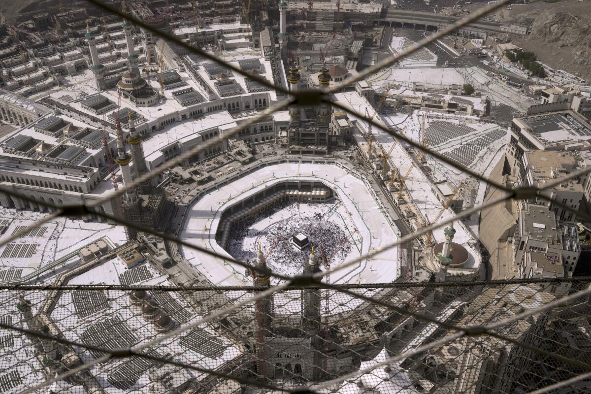 The Grand Mosque in the Muslim holy city of Mecca, Saudi Arabia