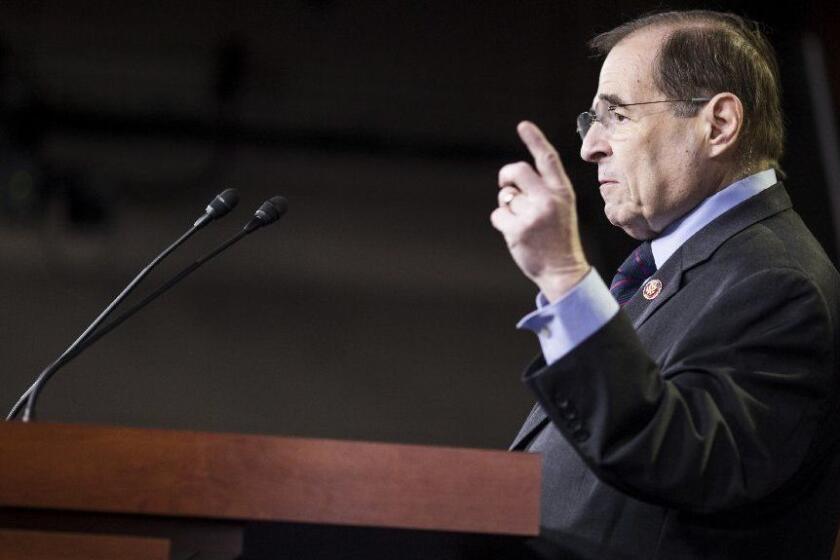 WASHINGTON, DC - APRIL 09: House Judiciary Committee Chairman Rep. Jerry Nadler (D-NY) speaks during a news conference on April 9, 2019 in Washington, DC. House Democrats unveiled new letters to the Attorney General, HHS Secretary, and the White House demanding the production of documents related to Americans health care in the Texas v. United States lawsuit. (Photo by Zach Gibson/Getty Images) ** OUTS - ELSENT, FPG, CM - OUTS * NM, PH, VA if sourced by CT, LA or MoD **