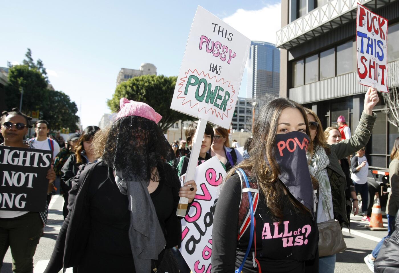 Photo Gallery: More than half million people attend the Women's March LA in downtown Los Angeles