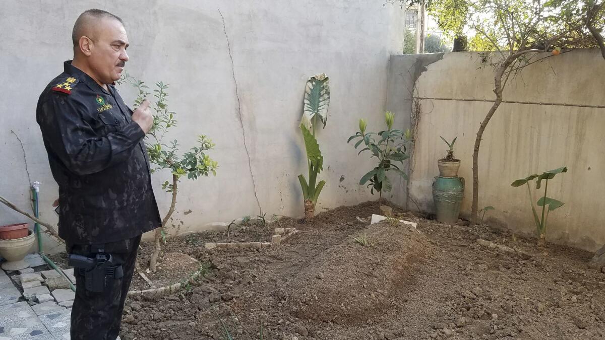 Mosul police chief Wathaq Hamdani, 56, is from Zahour, where he buried his mother two months ago after she died in a mortar strike during the offensive.
