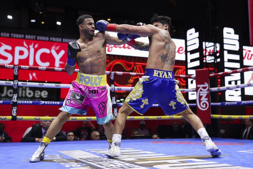 NEW YORK, NEW YORK - MAY 02: Rolly Romero and Ryan Garcia