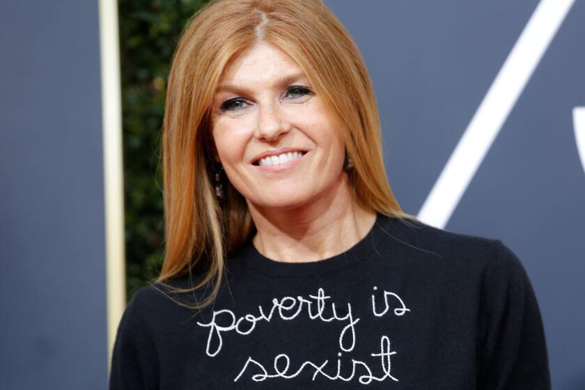 BEVERLY HILLS, CA - January 7, 2018 Connie Britton arriving at the 75th Golden Globes at the Beverly Hilton Hotel on January 7, 2018. (Jay L. Clendenin / Los Angeles Times)