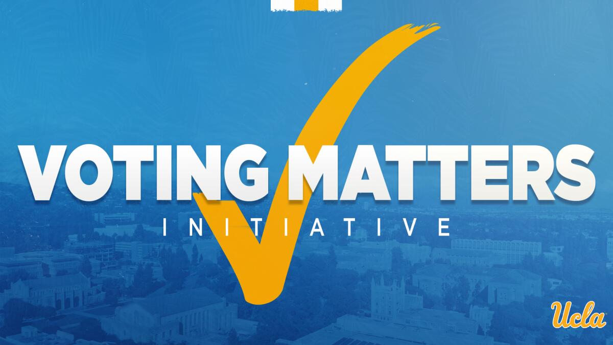 The UCLA athletic department introduced a Voting Matters Initiative on Tuesday. 