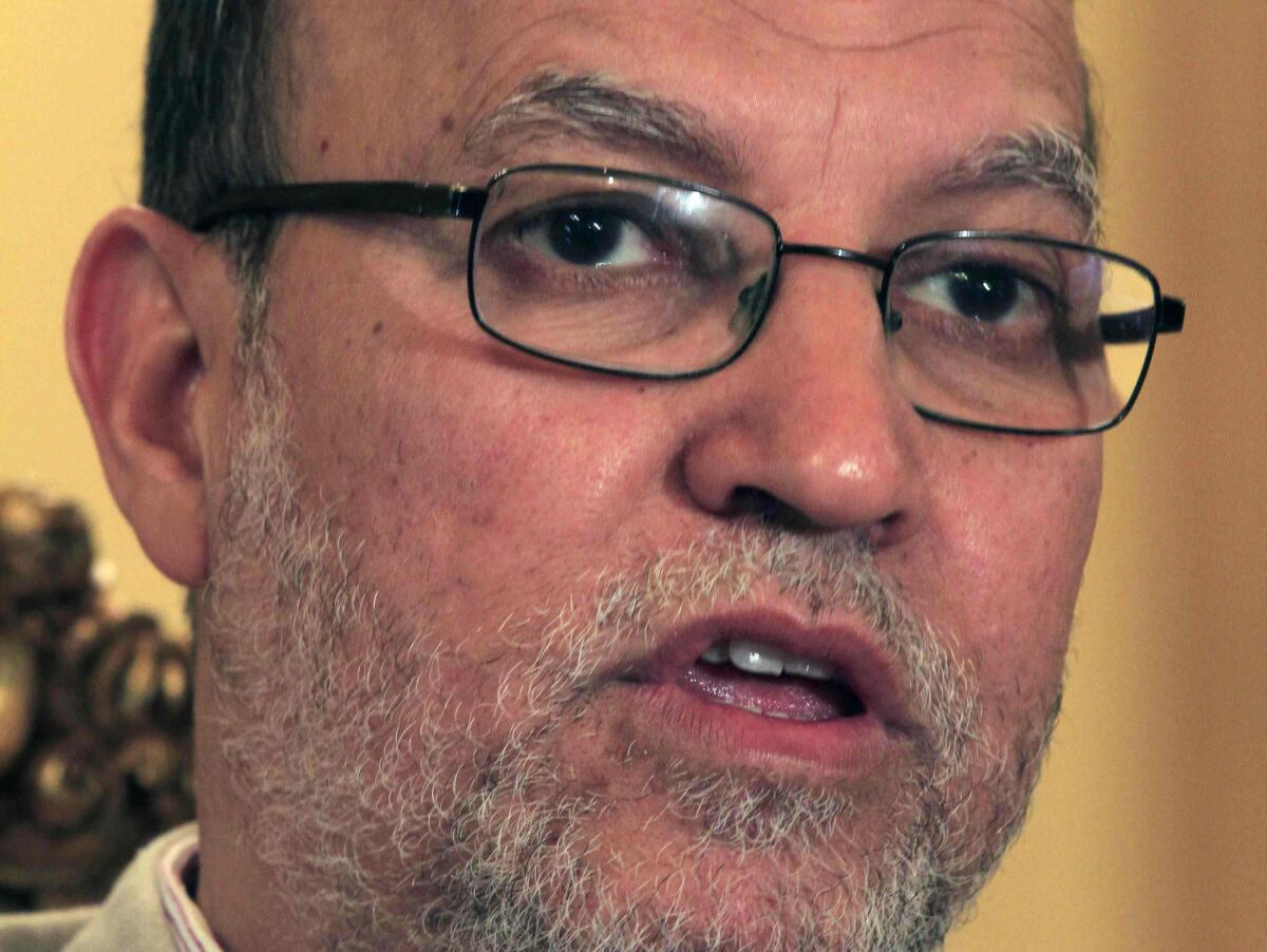 Essam el-Erian, deputy head of the Egyptian Muslim Brotherhood's political party, speaks during an interview at the Muslim Brotherhood headquarters in Cairo in 2011.