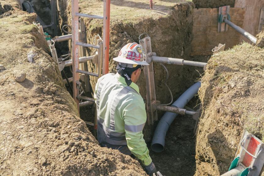 A San Diego Gas & Electric project to place power lines underground in Julian.