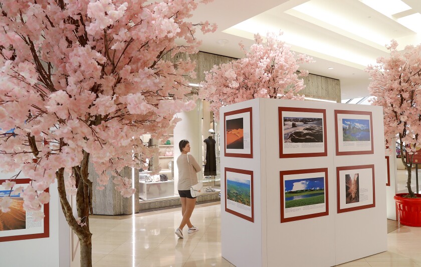 "The Magnificent Nature of China" on display Friday during Autumn Harvest Festival at South Coast Plaza on Friday.