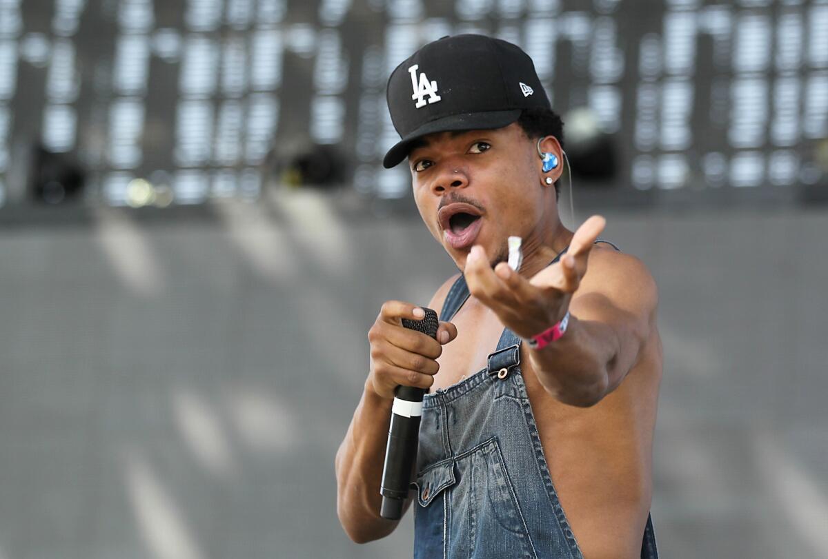 Chance the Rapper performs at the Coachella Valley Music and Arts Festival in 2014.