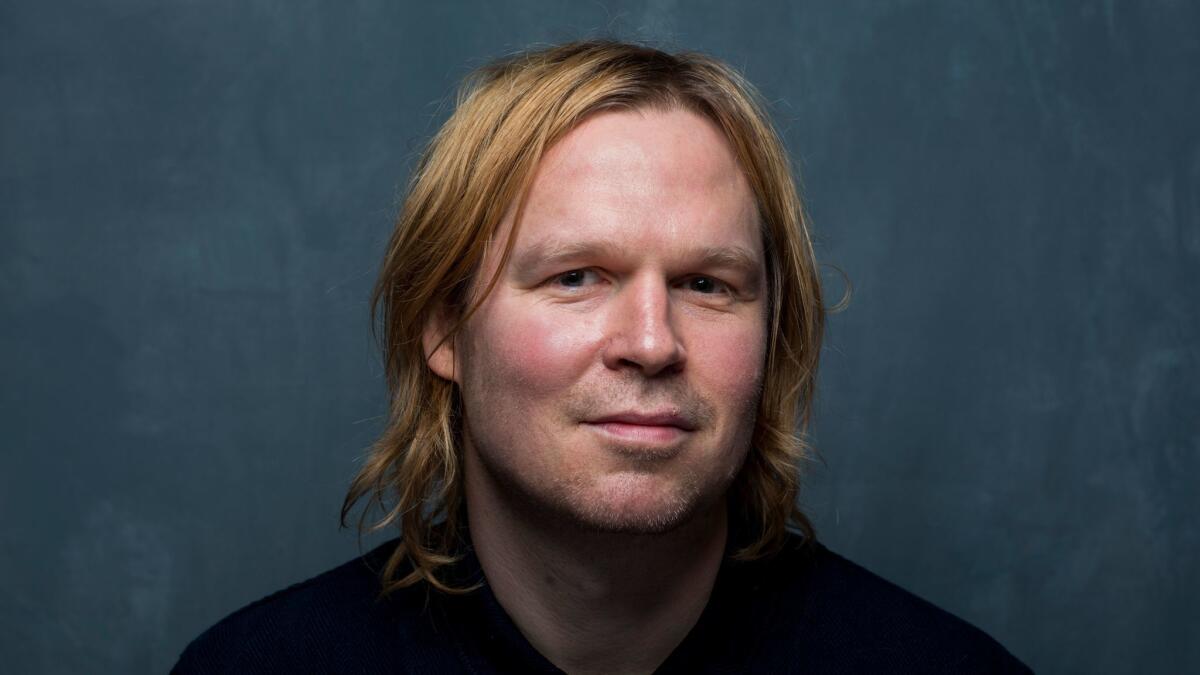 Director-writer Geremy Jasper of the film "Patti Cakes" is shown in the L.A. Times photo studio during the Sundance festival.