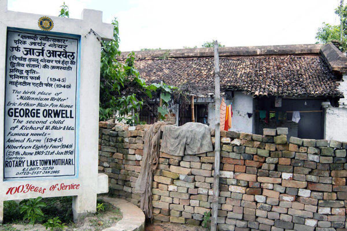 The birthplace of author George Orwell in Motihari, Bihar, India.