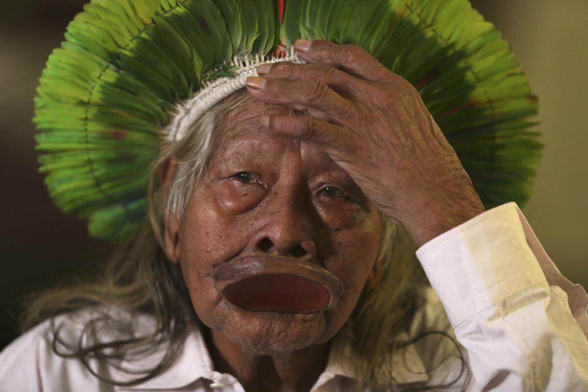 El jefe indígena Raoni Metuktire 