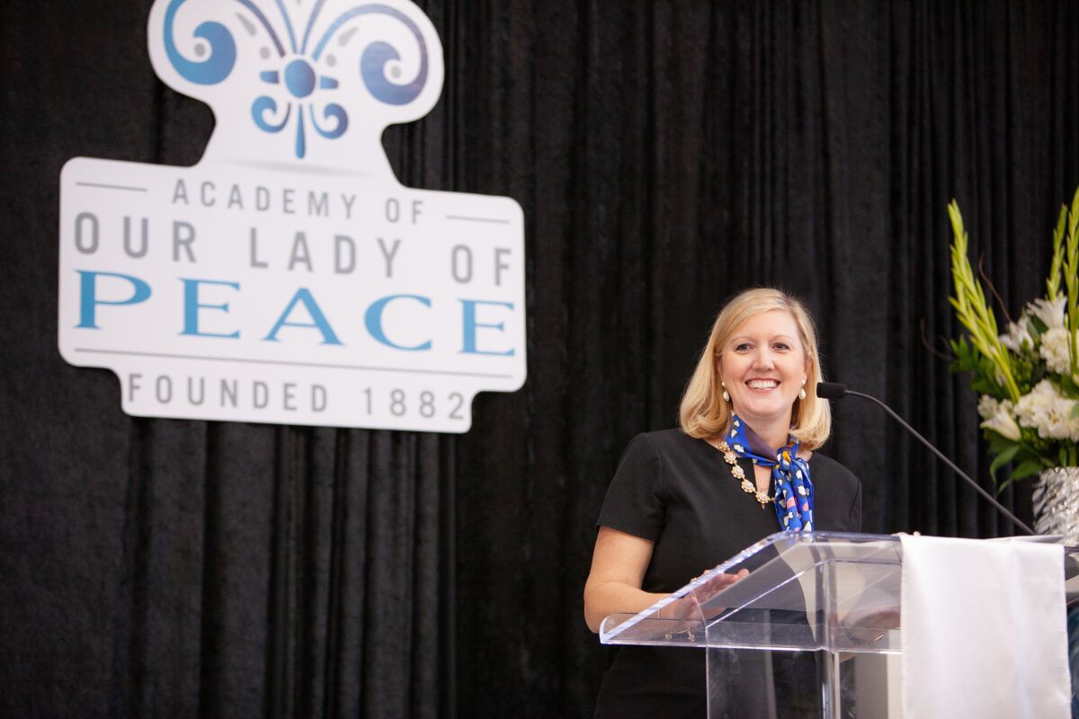 Lauren Lek, a Carmel Valley resident and head of school at the Academy of Our Lady of Peace.