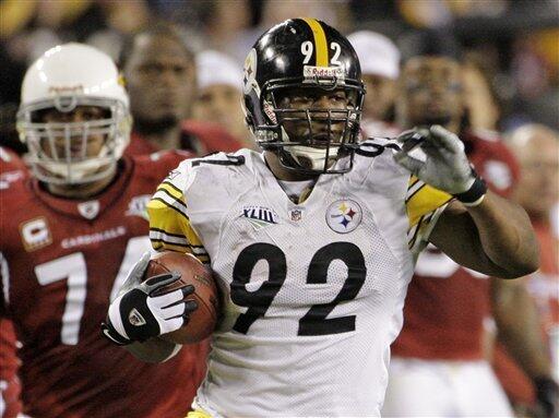 James Harrison Interception Return Touchdown - Super Bowl XLIII