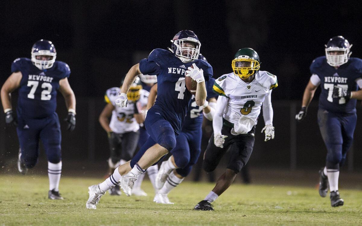 Cole Kinder, who will be a senior tailback at Newport Harbor High in the fall, has had a noteworthy offseason that has generated strong interest from college recruiters.