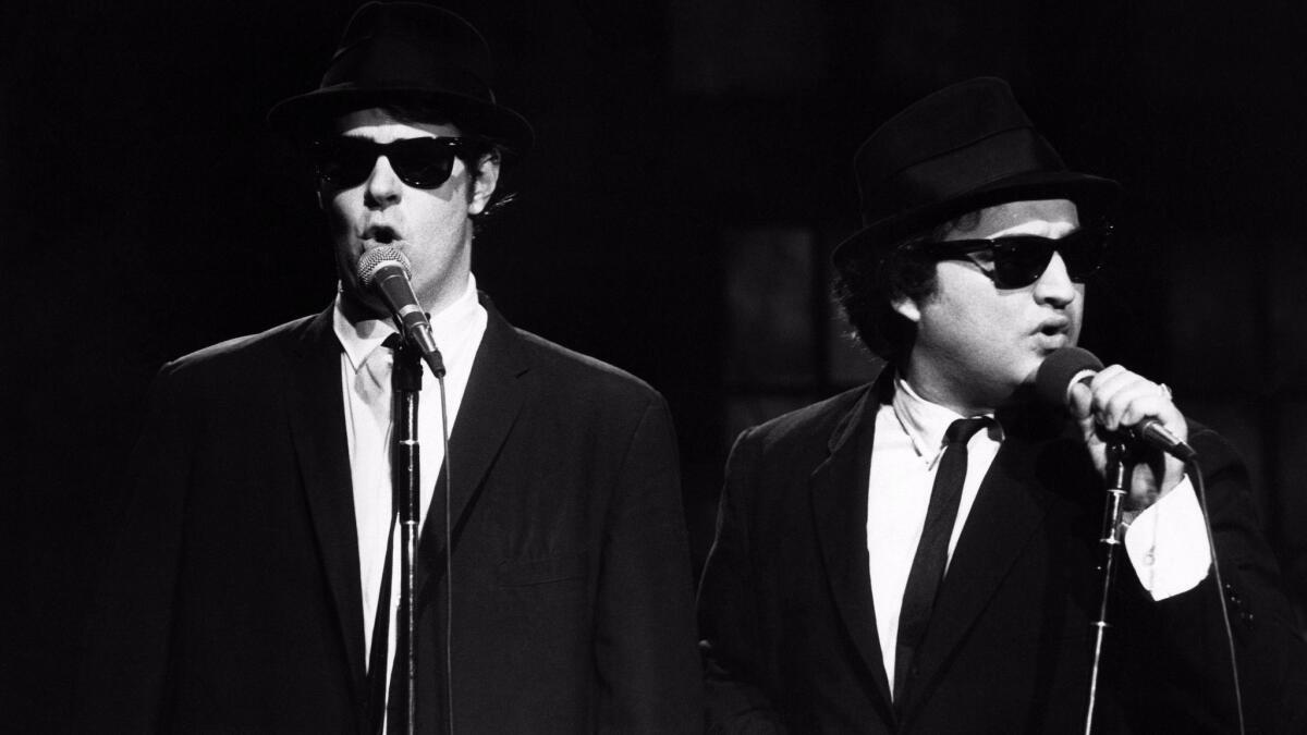 Dan Aykroyd and John Belushi as the Blues Brothers