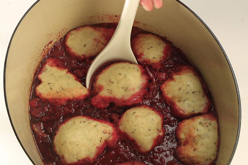 A hearty soup made even better. Recipe: Ukrainian borscht with caraway dumplings