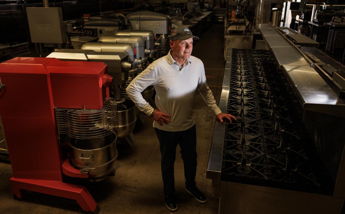 Fred Bush's Corona showroom brims with used restaurant equipment.