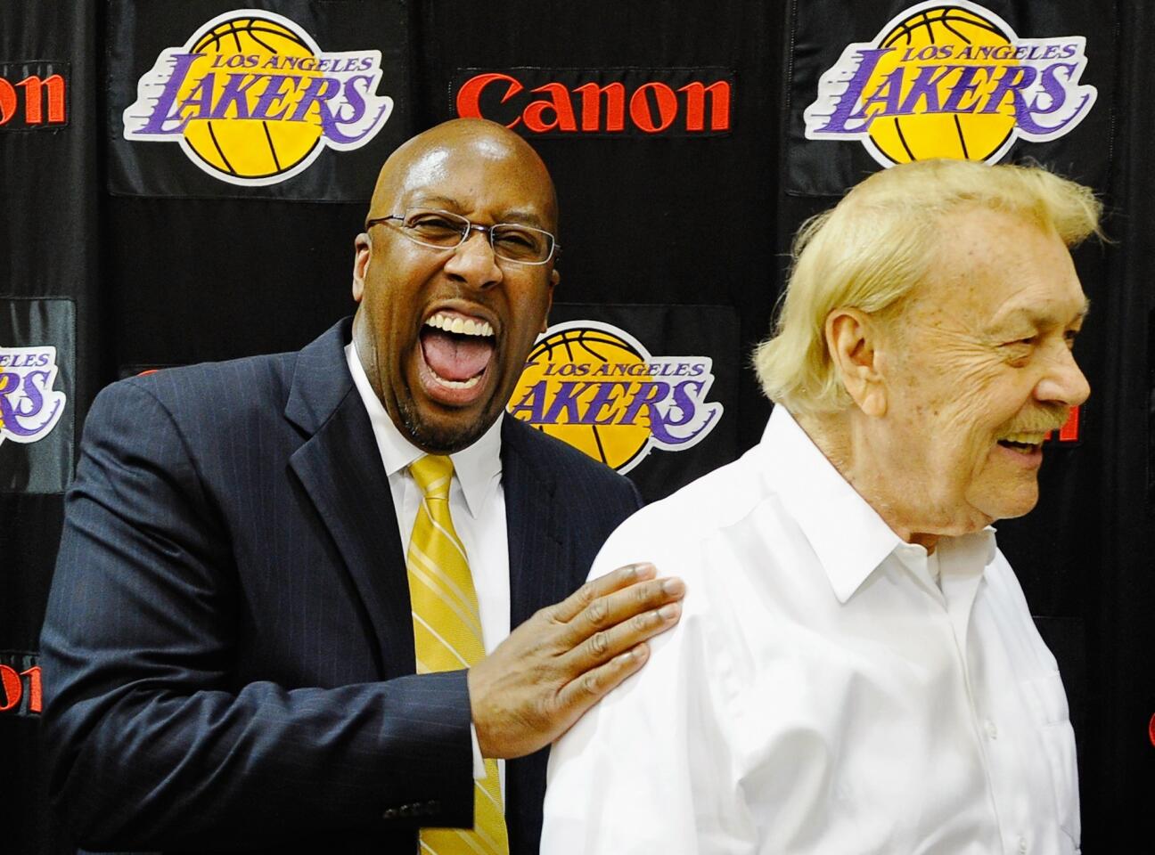 Coach Mike Brown and Jerry Buss