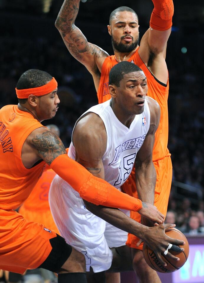 Carmelo Anthony, Metta World Peace, Tyson Chandler