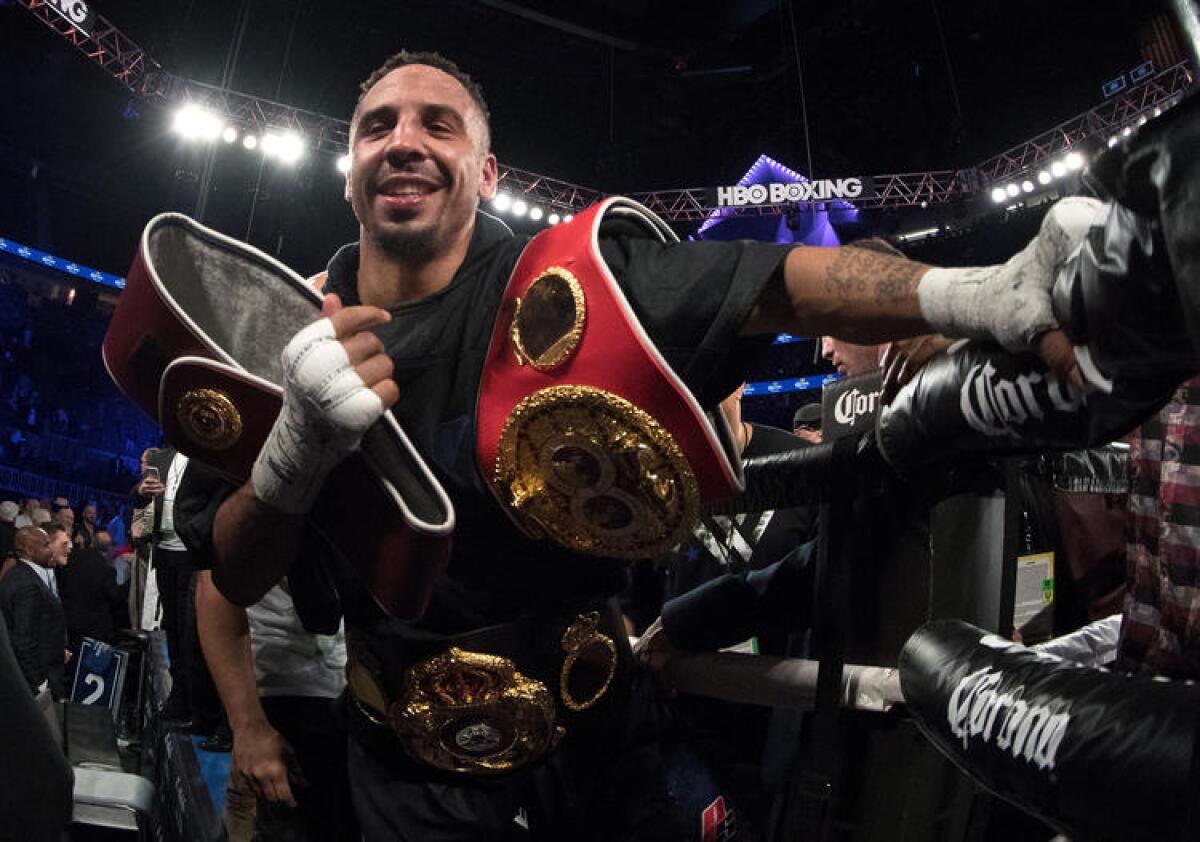 Andre Ward holds all three of the light-heavyweight belts he won by defeating Sergey Kovalev by unanimous decision on Saturday night in Las Vegas.