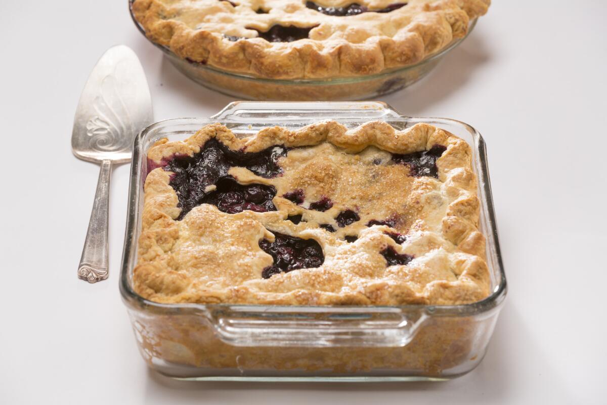 The square blueberry pie.