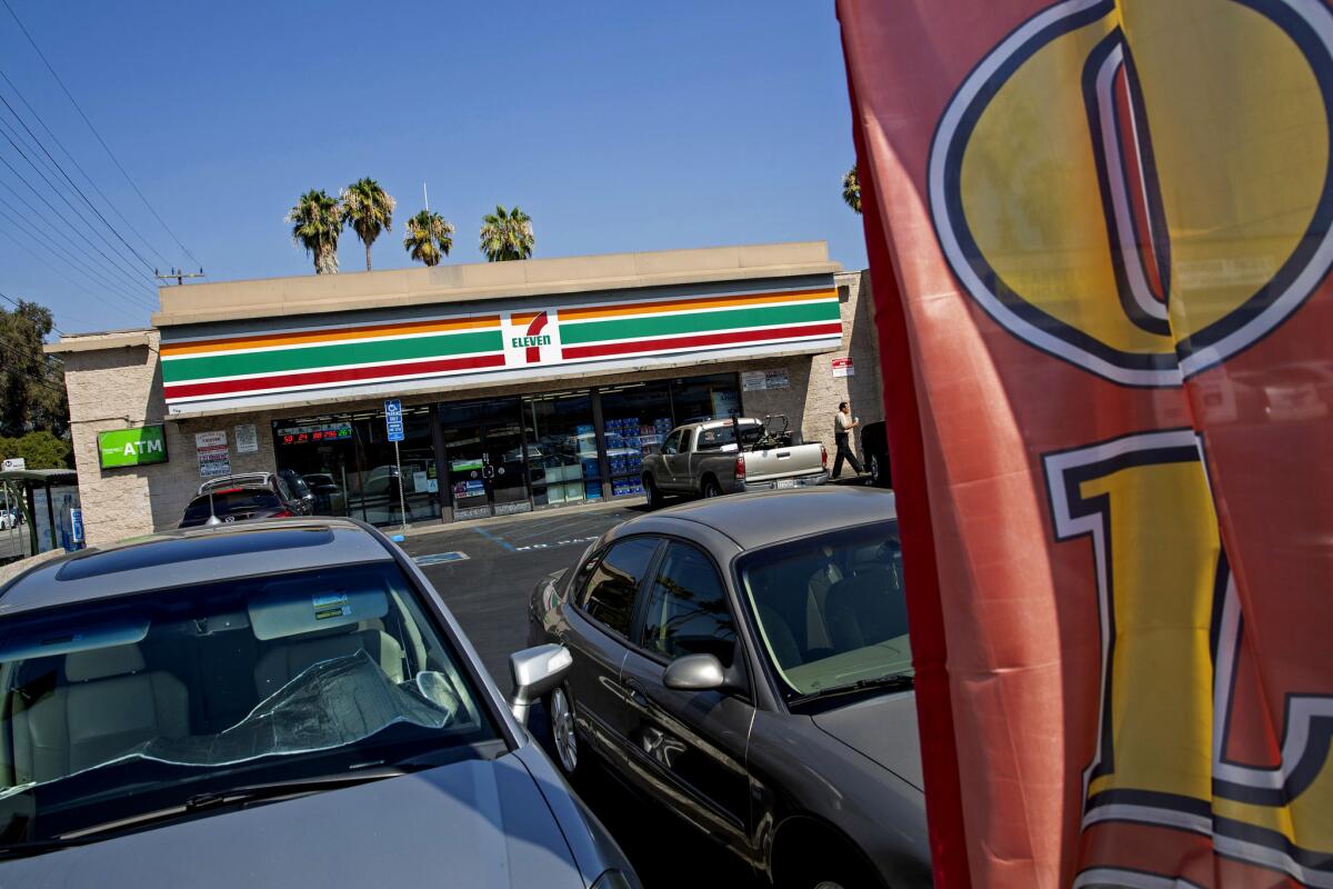 7-Eleven franchisee Jas Dhillon's store in Reseda.