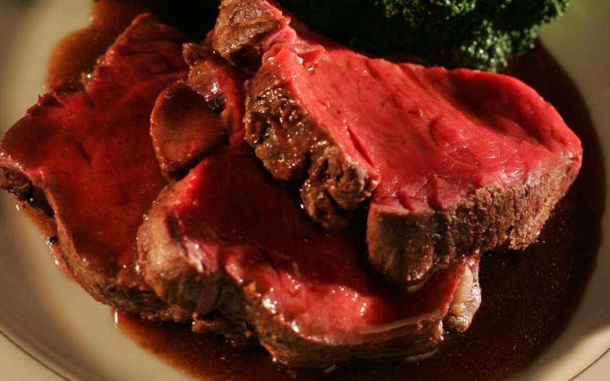 George W. Bush's fillet of beef with three-peppercorn sauce, 2001