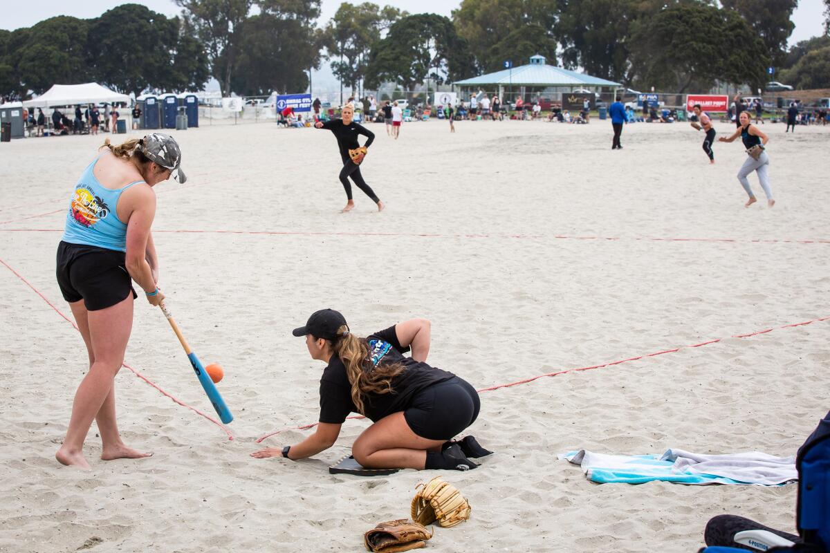 Players at a preliminary “feeder” tournament on May 13.