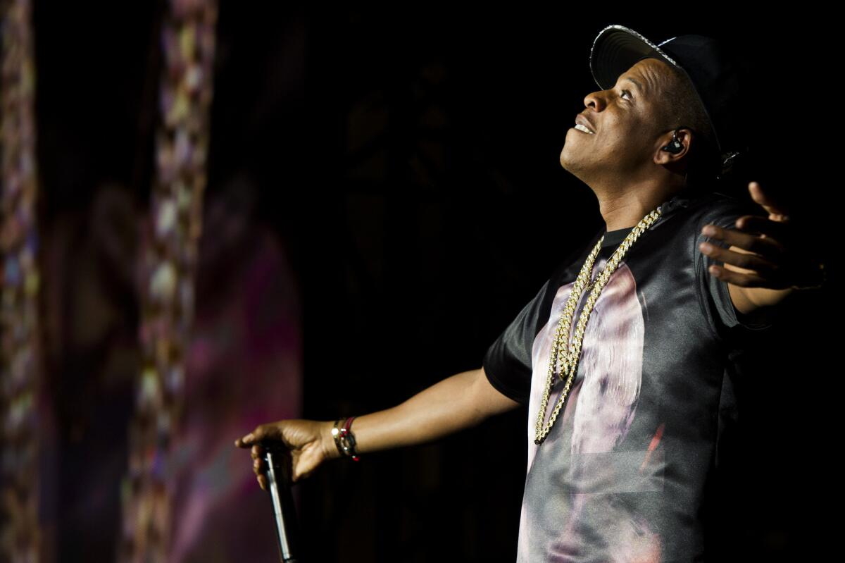 Jay-Z performs at the "Made In America" music festival in Philadelphia.