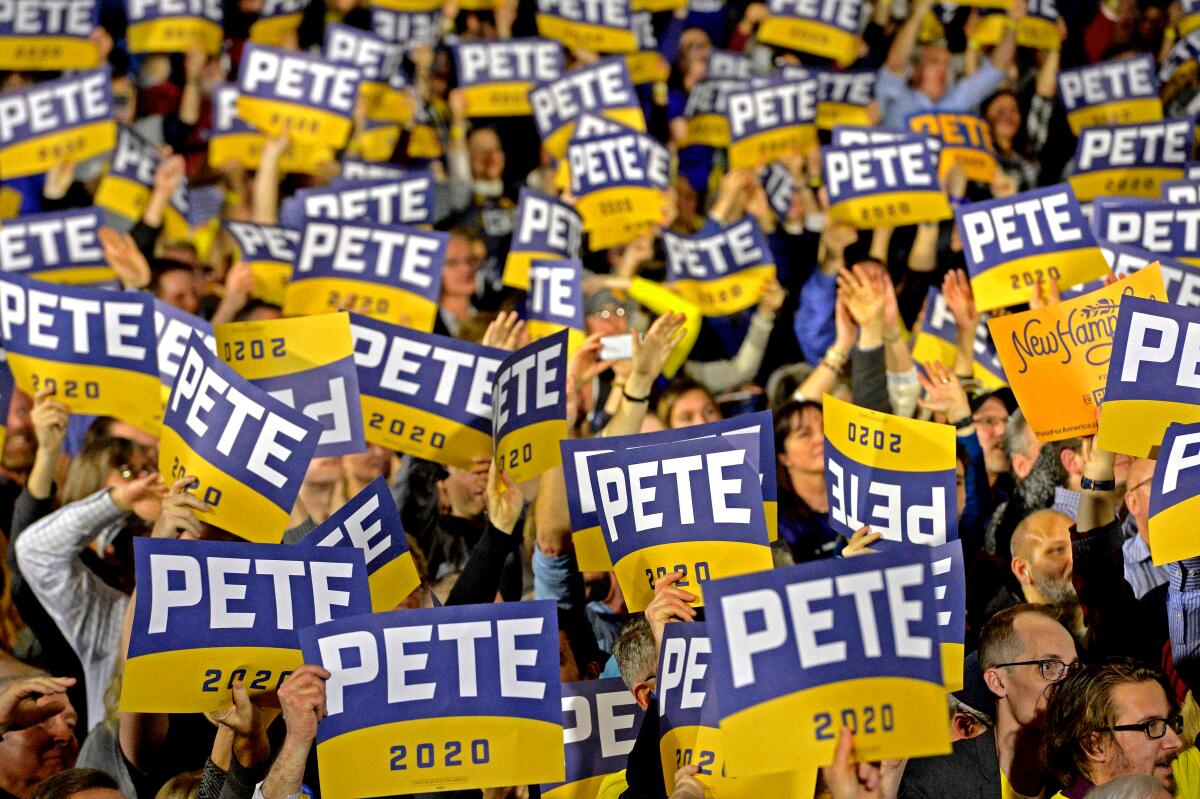 Buttigieg supporters in New Hampshire 