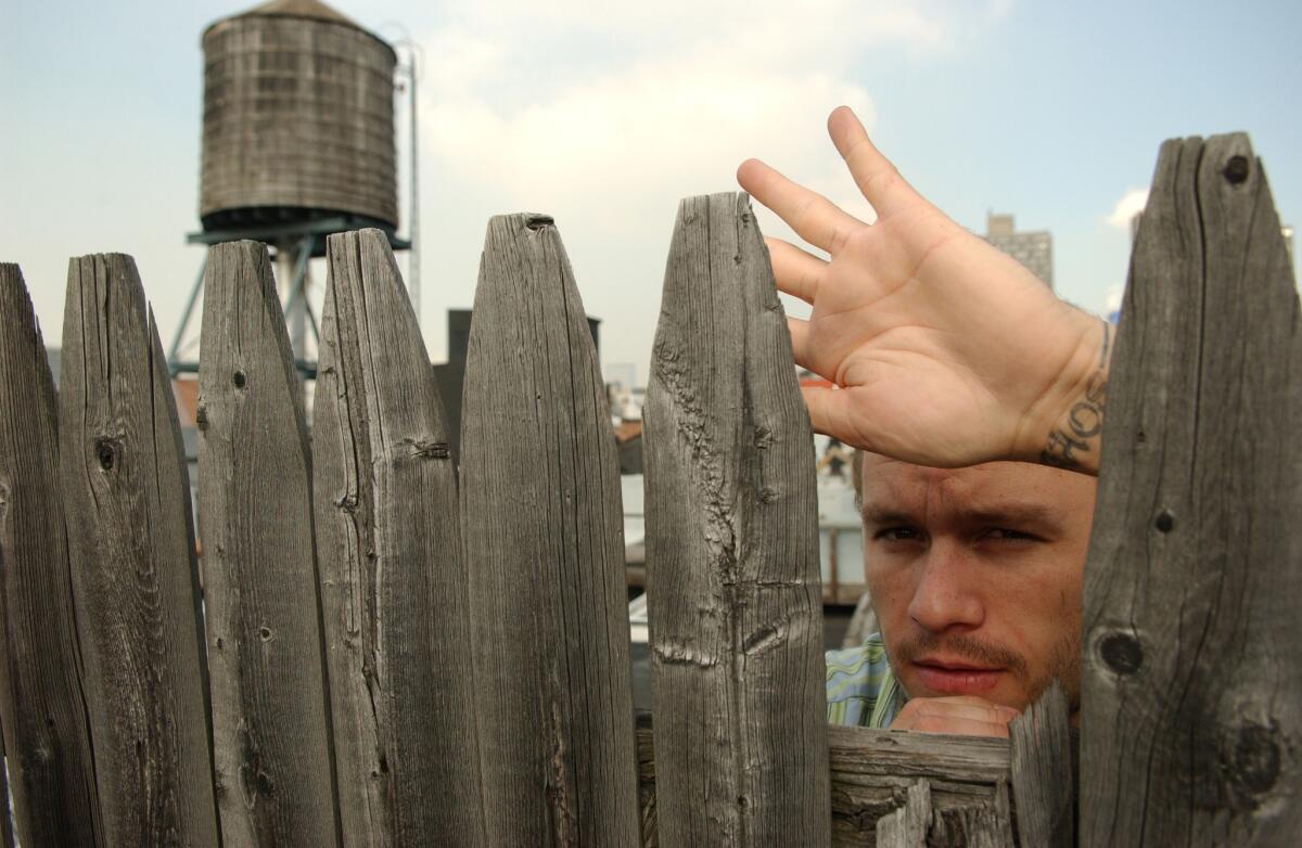 Actor Heath Ledger on a roof top in Manhattan, October 5, 2005. (Jennifer S. Altman/ For The Times)