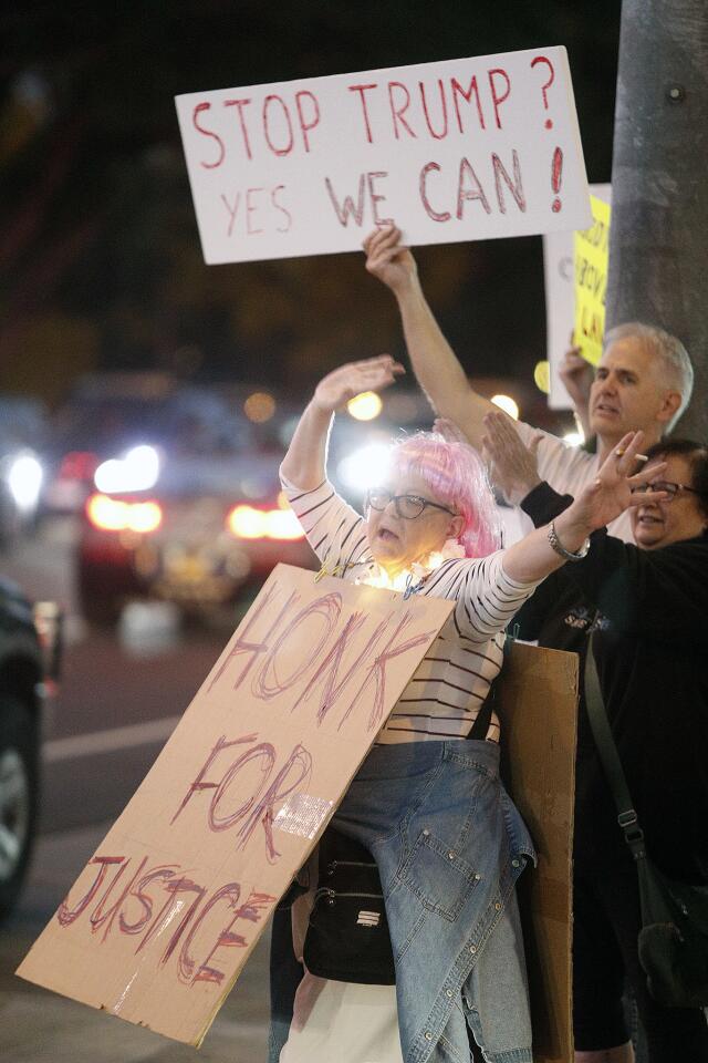 Photo Gallery: Protest in Burbank to support Mueller investigation after dismissal of Attorney General Sessions