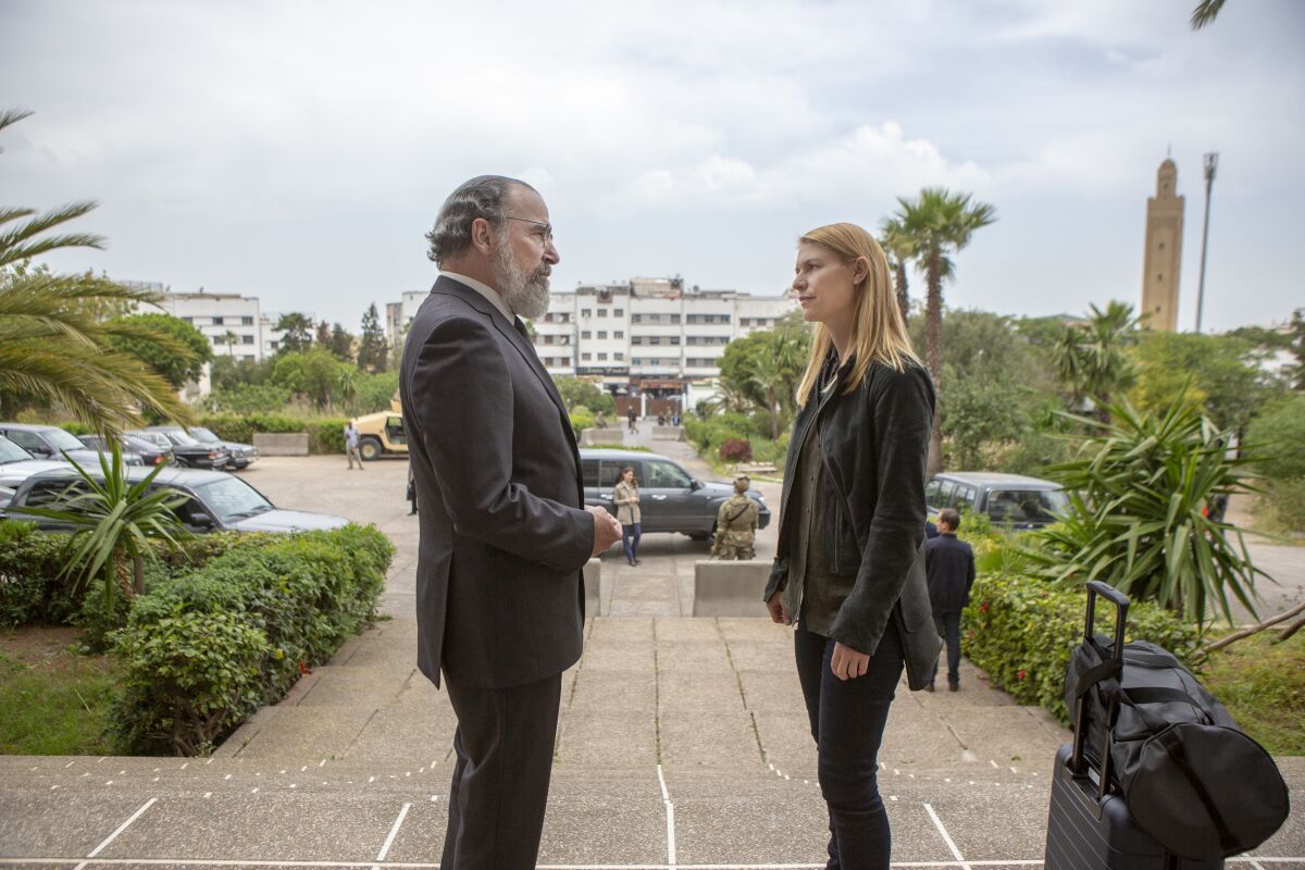 Mandy Patinkin and Claire Danes in the final season of "Homeland."