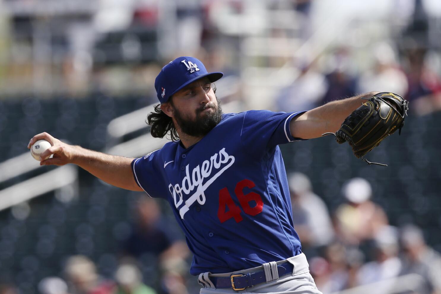 MLB: Tony Gonsolin sharp in Dodgers' spring loss to Padres - Los Angeles  Times