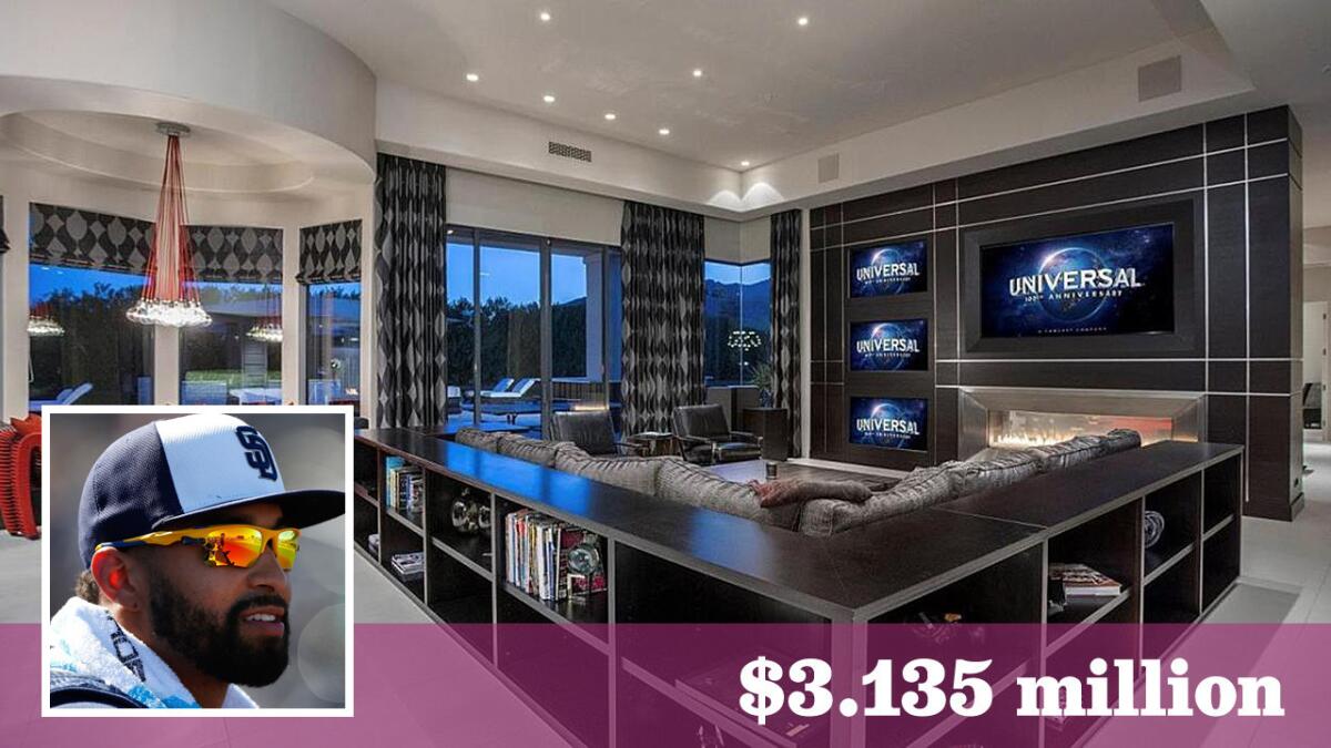 San Diego Padres outfielder Matt Kemp has sold his desert home, which features 20 flat-screen televisions and a resort-style swimming pool, for $3.135 million.