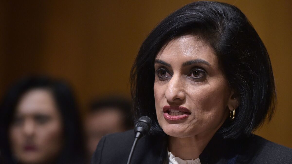 Seema Verma, who oversees Medicare, Medicaid and the Affordable Care Act, speaks at her confirmation hearing in February 2017.