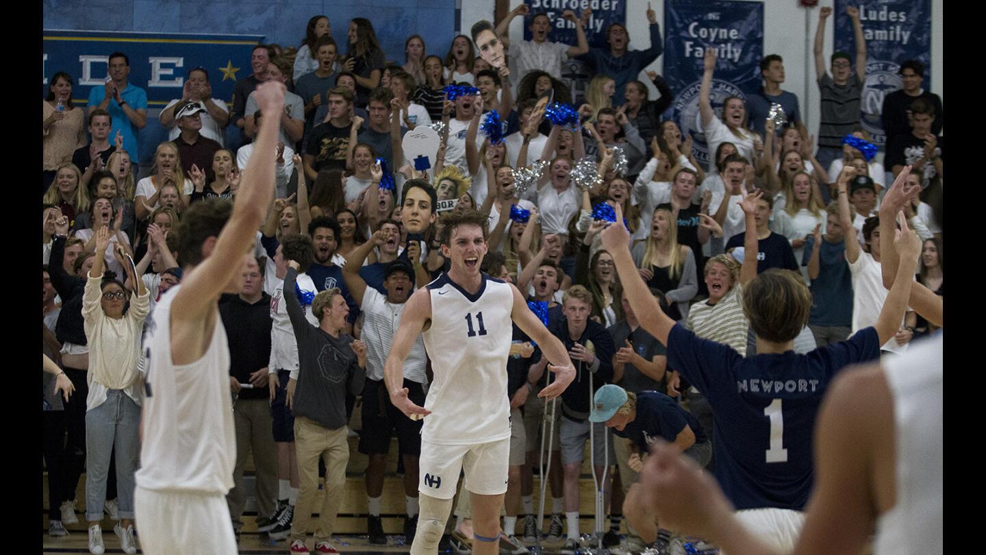 Photo Gallery: Newport Harbor vs. Mira Costa boys' volleyball CIF Southern Section Division 1 playoff game