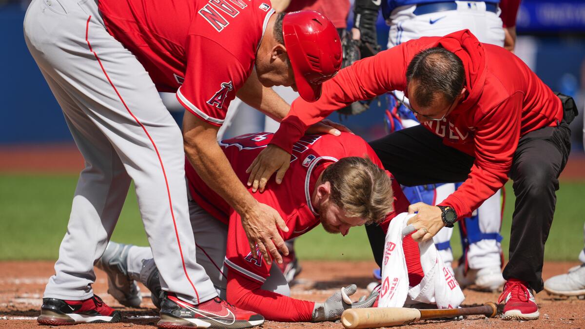 Angels' Taylor Ward Drilled in Face by 92 MPH Pitch, Leaves Game vs. Blue  Jays - Sports Illustrated
