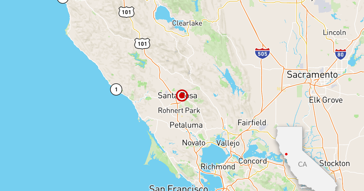 Earthquake: 4.4 magnitude earthquake near Santa Rosa
