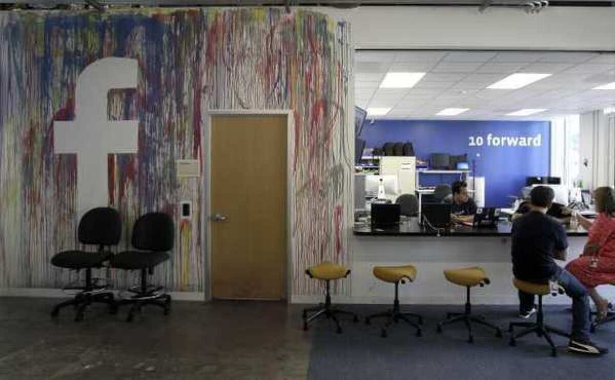 Inside Facebook's headquarters in Menlo Park, Calif.