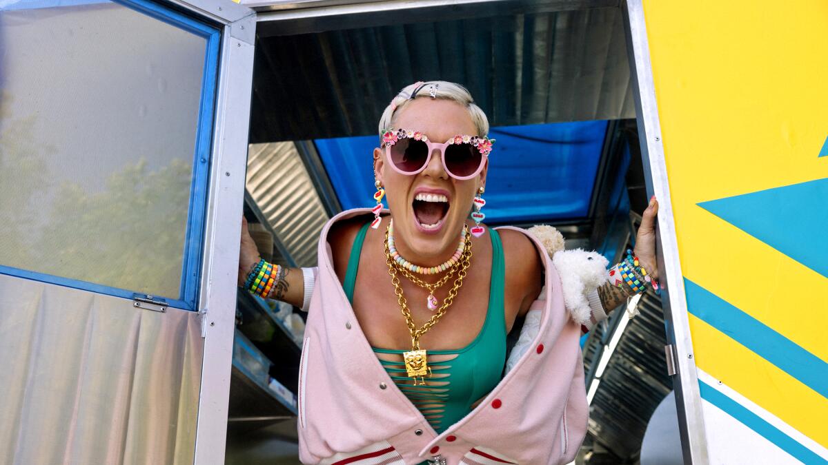 Pink on Tina Turner, Jann Wenner and soaring above stadiums - Los Angeles Times
