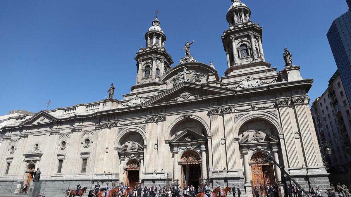 The Cathedral of Santiago, Chile. You can fly to the capital for $753 for travel July 7-20.