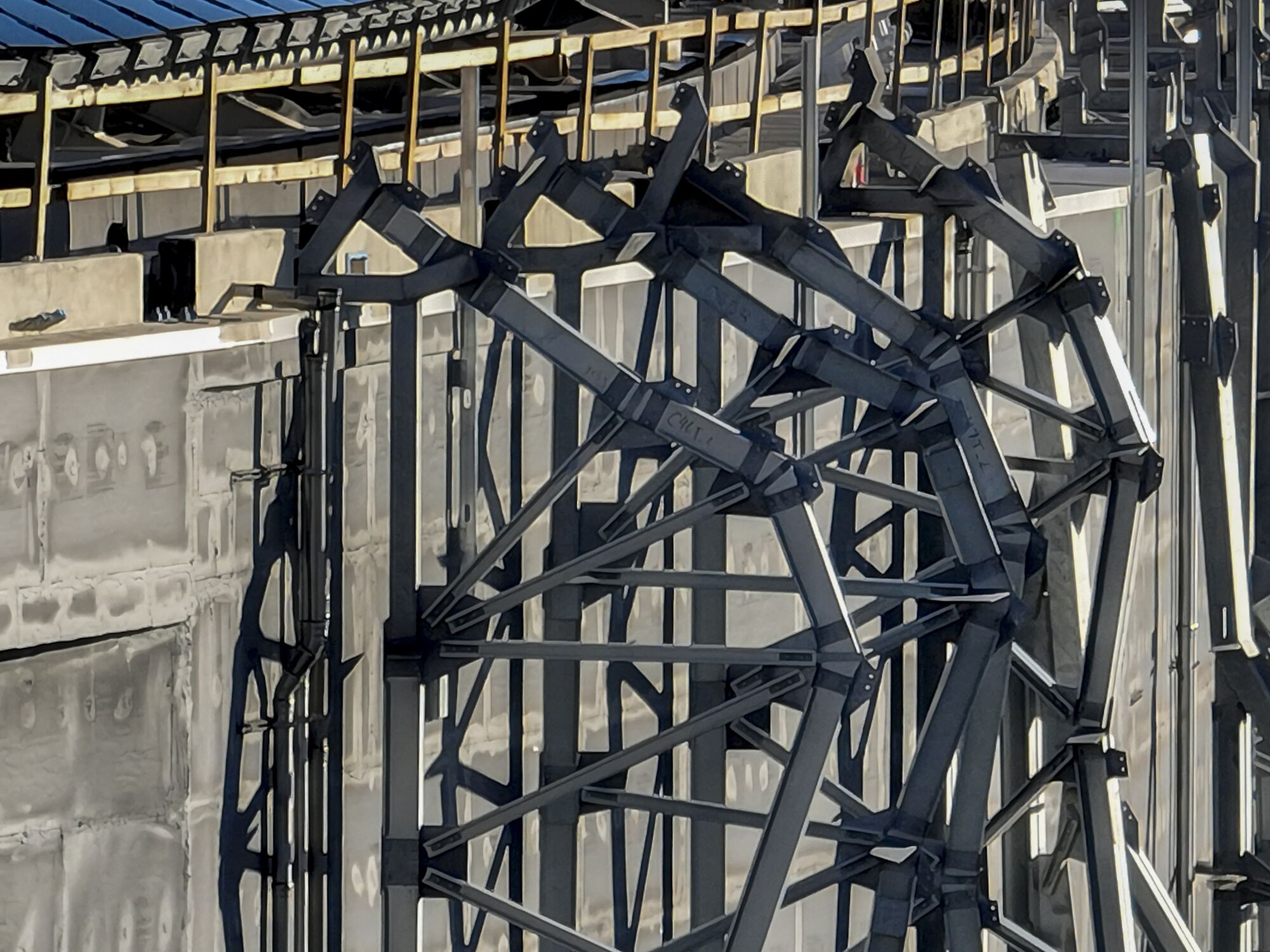 The outside of the museum is covered with more than 1,500 curved, fiberglass-reinforced polymer panels 