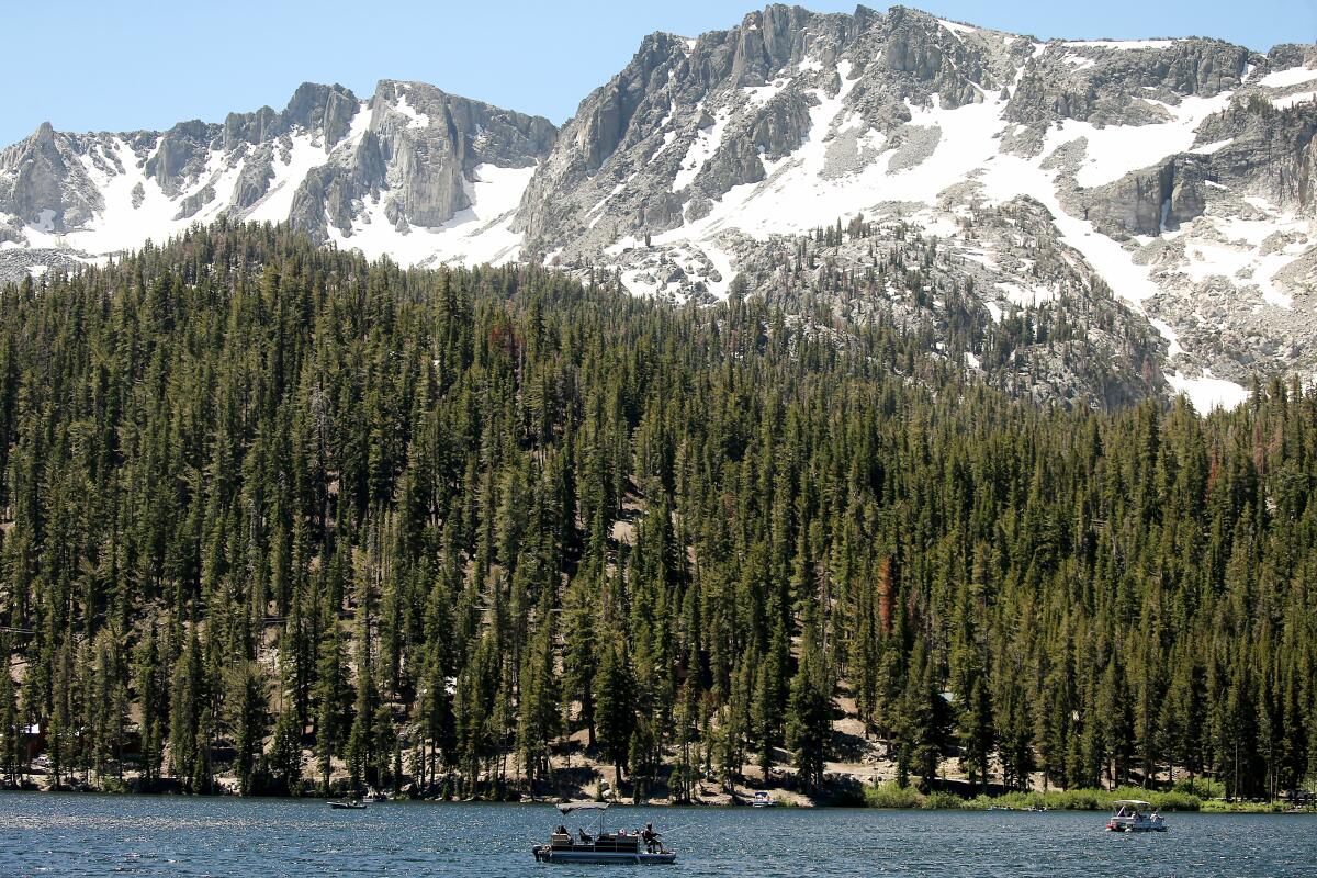 July 27 images shows summer melt is underway in Mammoth Lakes