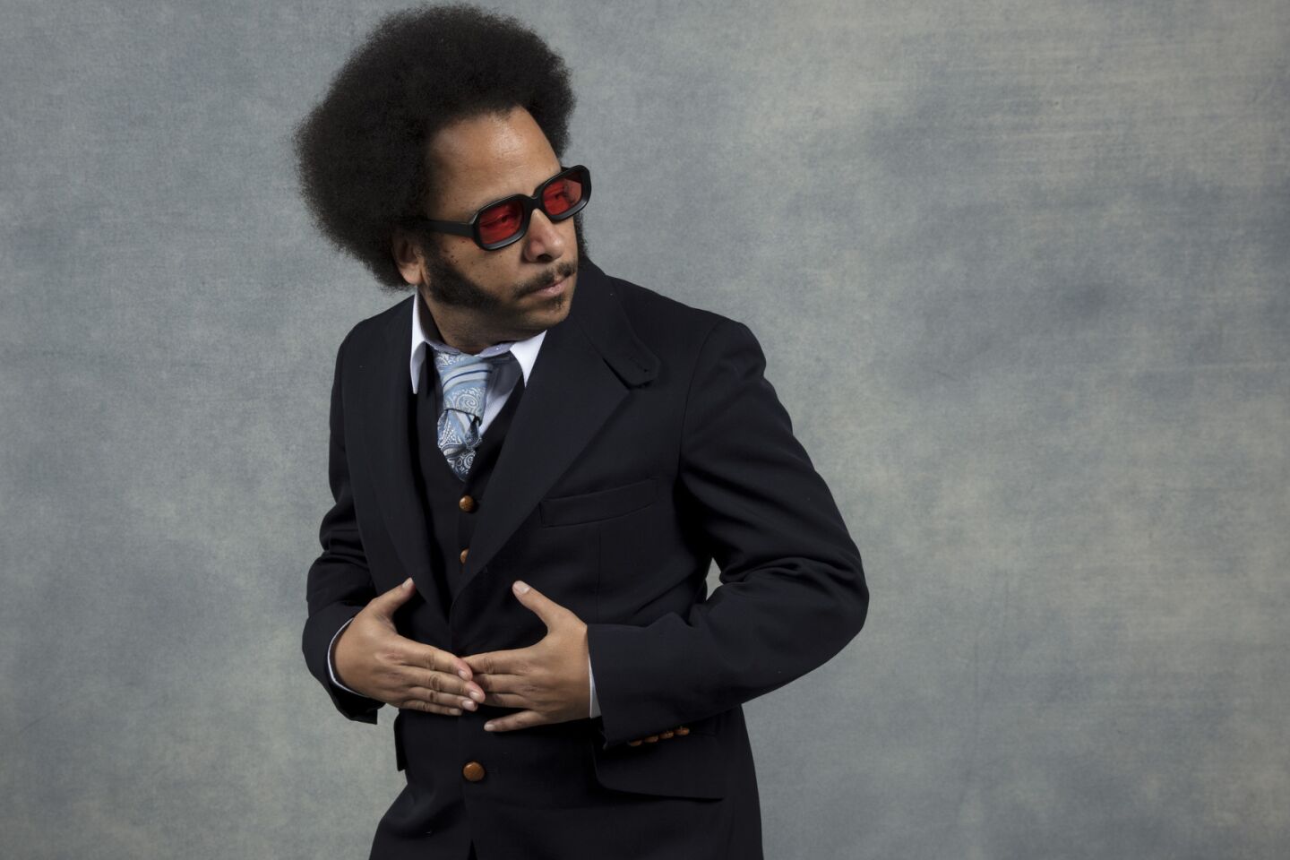 Director Boots Riley from the film, "Sorry to Bother You‚" photographed in the L.A. Times Studio during the Sundance Film Festival in Park City, Utah, Jan. 20, 2018.