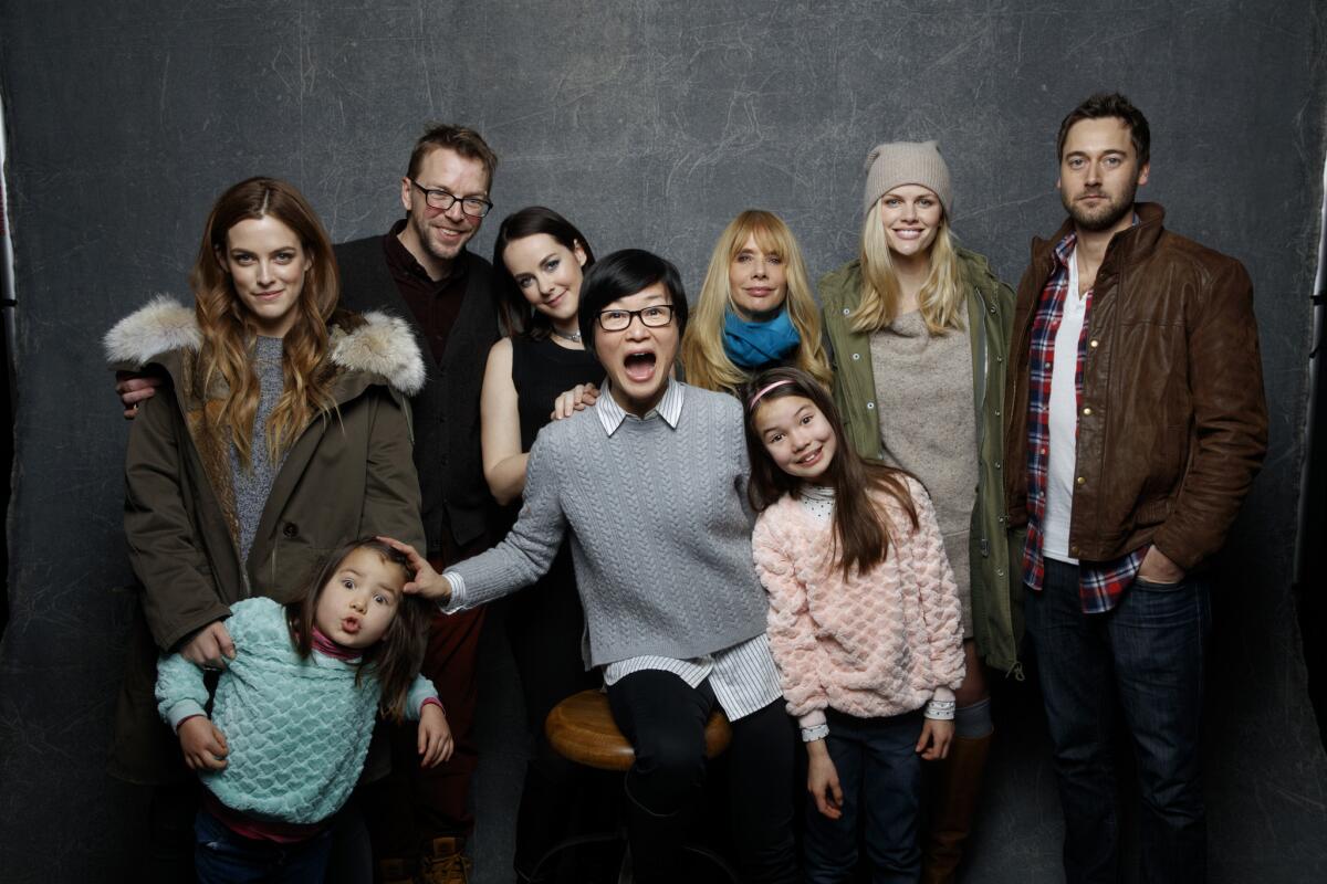 Riley Keough, from left, Jessie Gray, co-writer/producer Bradley Rust Gray, Jena Malone, director/writer So Yong Kim, Rosanna Arquette, Sky Gray, Brooklyn Decker and Ryan Eggold for the film "Lovesong."