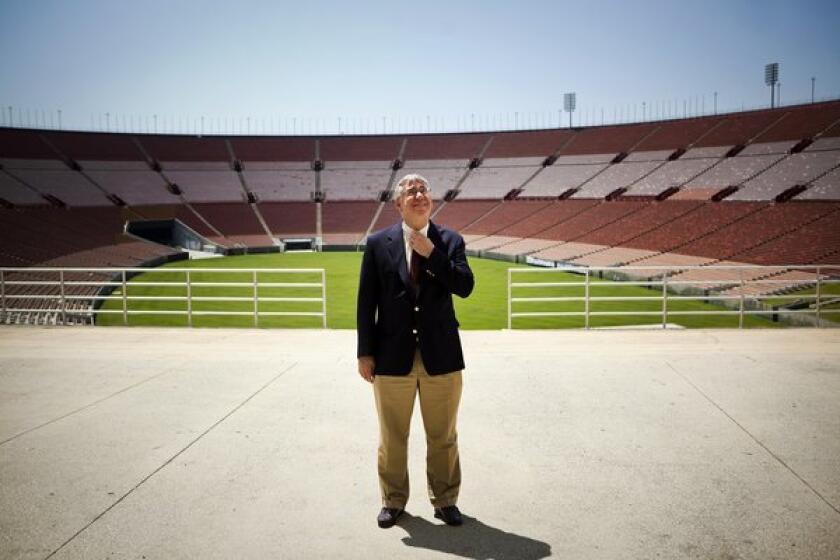 Coliseum official John Sandbrook said during a deposition Tuesday that he did not consider himself a negotiator of the controversial Coliseum lease proposal that would give USC control of the taxpayer-owned stadium, even though he identified himself as such on numerous meeting agendas he drafted.