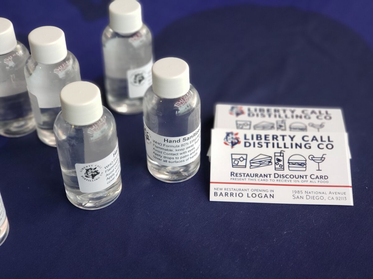 Liberty Call Distilling has pivoted its operations to hand sanitizer production due to the coronavirus outbreak.