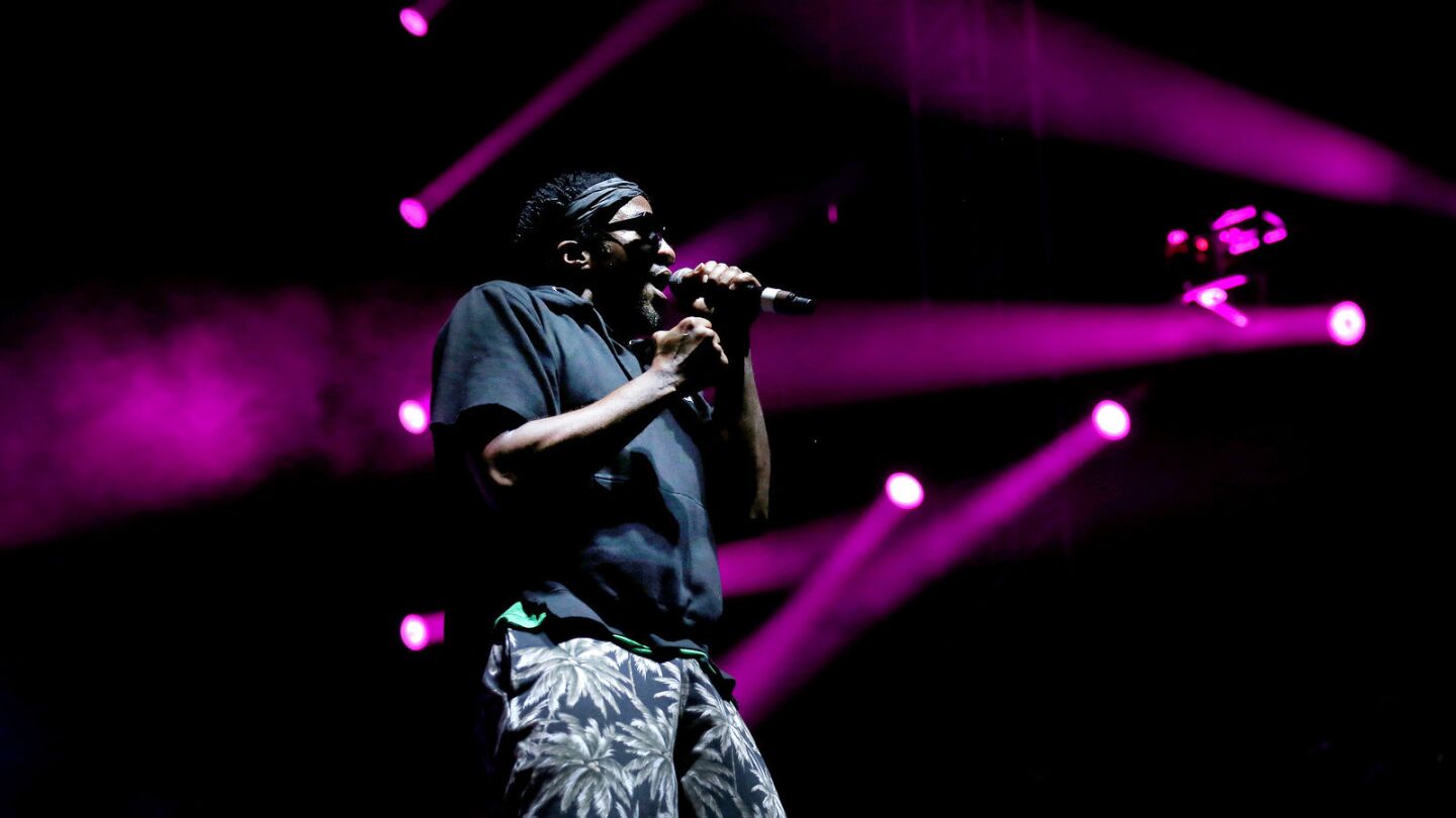 Q-Tip of A Tribe Called Quest performs at the FYF Fest in Exposition Park in Los Angeles.