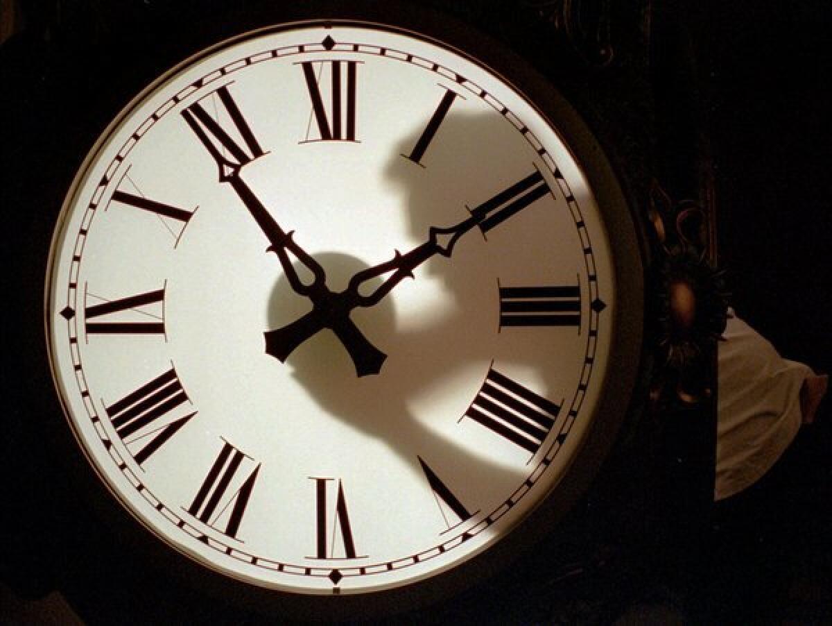 Daylight Saving Time ends Sunday at 2 a.m. when clocks are turned back one hour.